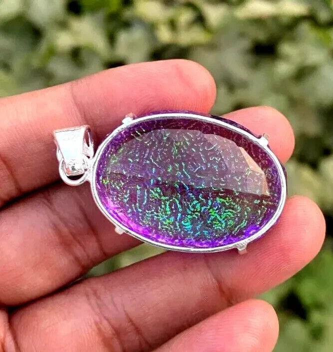102 Ct+ Natural Oval Monarch Fire Opal Doublet 925 Solid Silver Pendant Gemstone