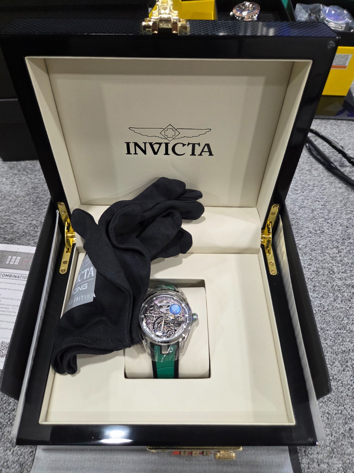 69528 Invicta Celestial Naosia Automatic Watch w/ Skeleton Dial -44.5mm, Green