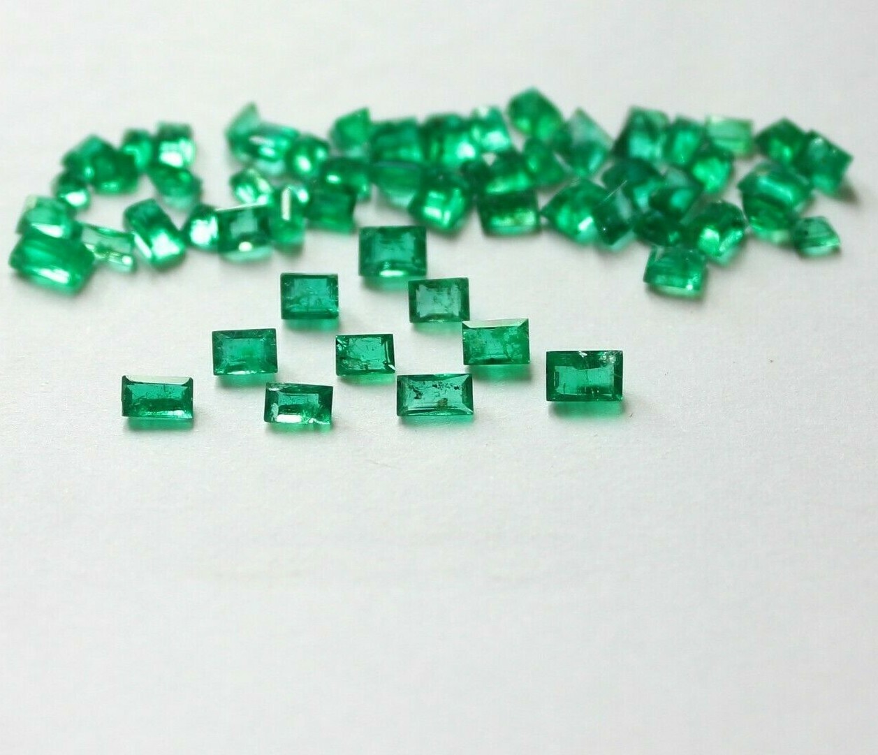 Natural Emerald Round, Oval, Baguette, Square Faceted Loose Gemstones, #866.