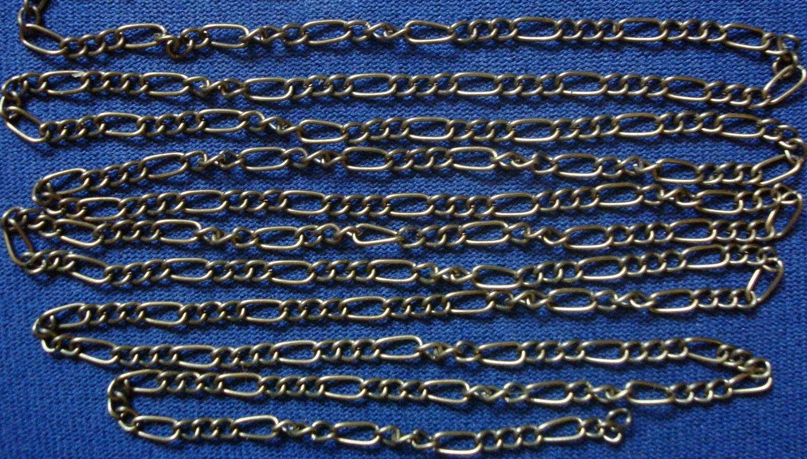 12 feet Ant Bronze plated Figaro link chain 8 links per inch 6x3mm-3x2mm pch069