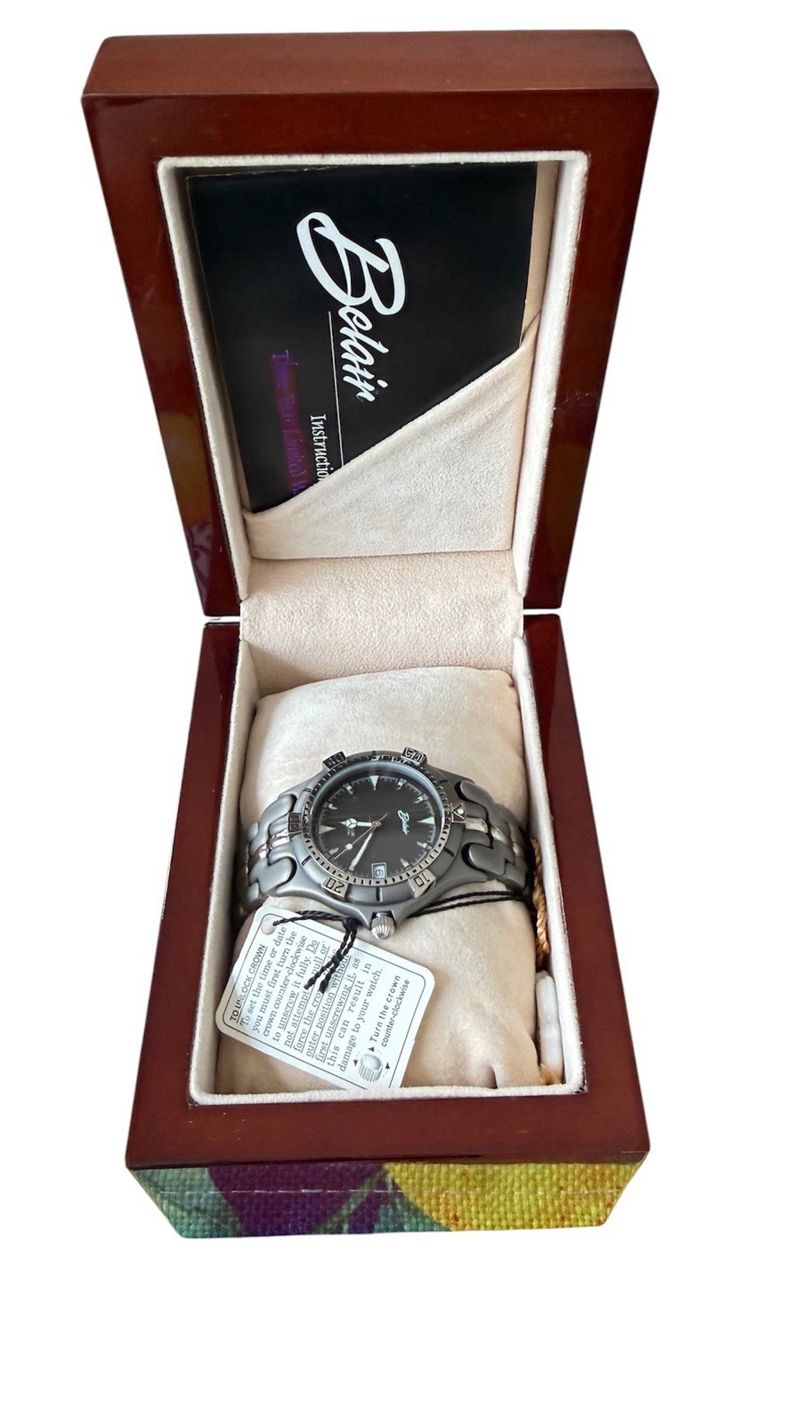 Bel Air Seapearl Titanium Diver (Model 20 ATM / 200M) Rotating Bezel With Box
