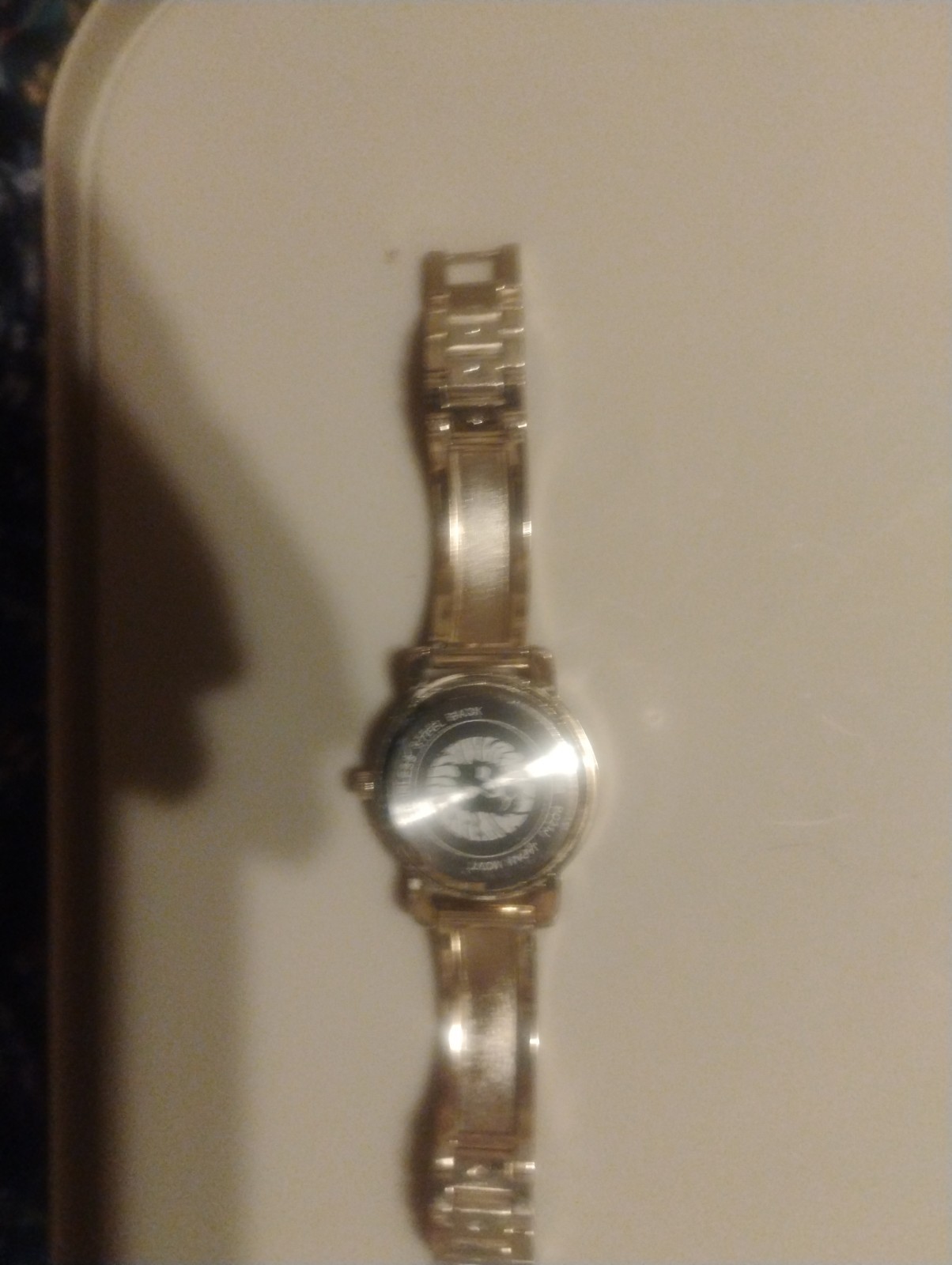 Anne Klein Women’s Glitter Accented Bangle Watch, AK/3690, Gold/White Details
