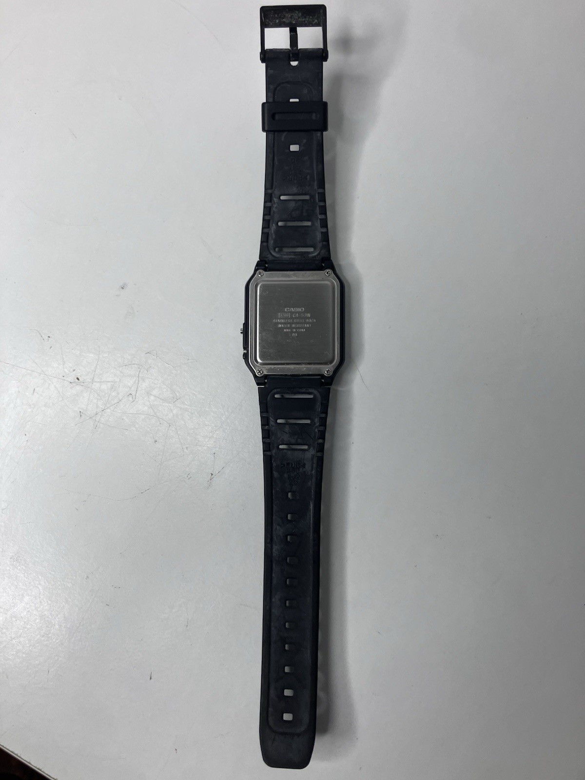 Vintage Casio 3208 CA-53W Calculator Watch Digital Alarm Chrono Stranger Things