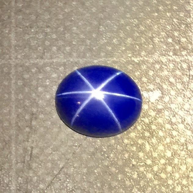 MJG STERLING SILVER CLASSIC MEN’S RING.12 X 10mm LAB BLUE STAR SAPPHIRE. SZ 10+