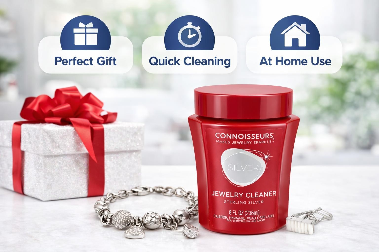 Silver Jewelry Cleaner Connoisseurs 8oz Sterling Silver Cleaning Solution