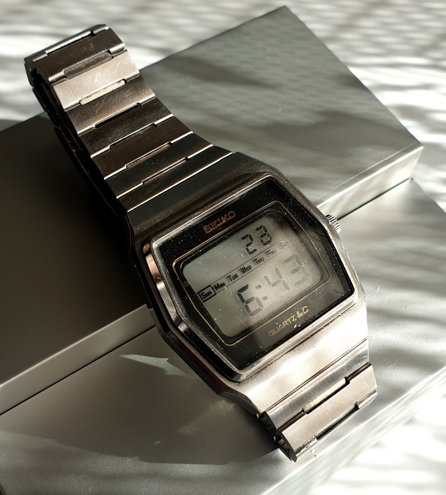 Orologio Seiko Digitale 0139-5019 Lcd Vintage Good