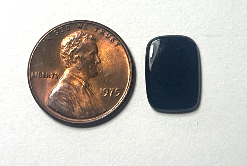 THREE (3) PCS BLACK ONYX 14X10 MM FLAT ANTIQUE SHAPE AS PICTURED BELOW WHOLESALE