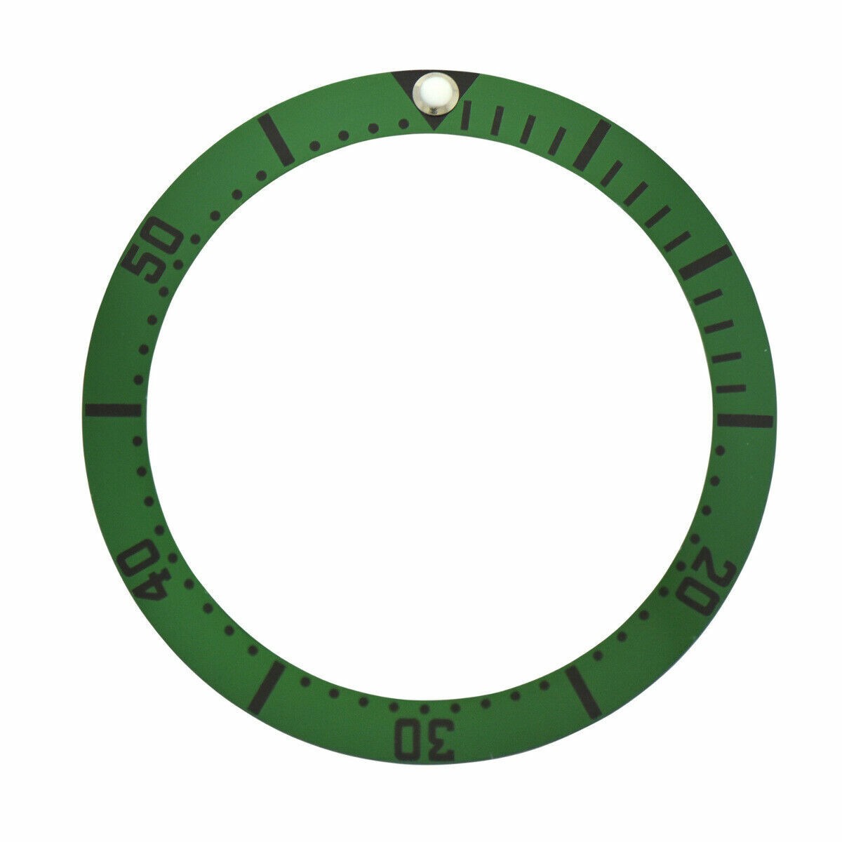 For Omega Seamaster Green Replacement Bezel Insert 38mm x 30.80mm Black Numbers
