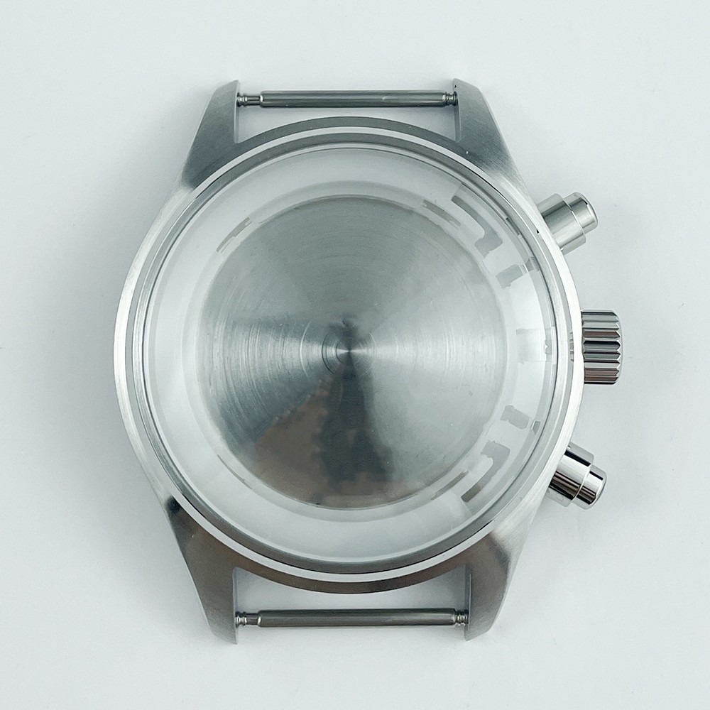 45mm Pilot Chronograph Watch Case Sapphire Crystal for Miyota 0S00