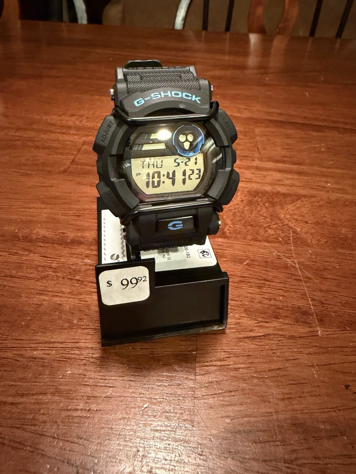 Casio G-Shock by Casio Men’s 20mm Digital Resin Band Wristwatch, Black & Blue