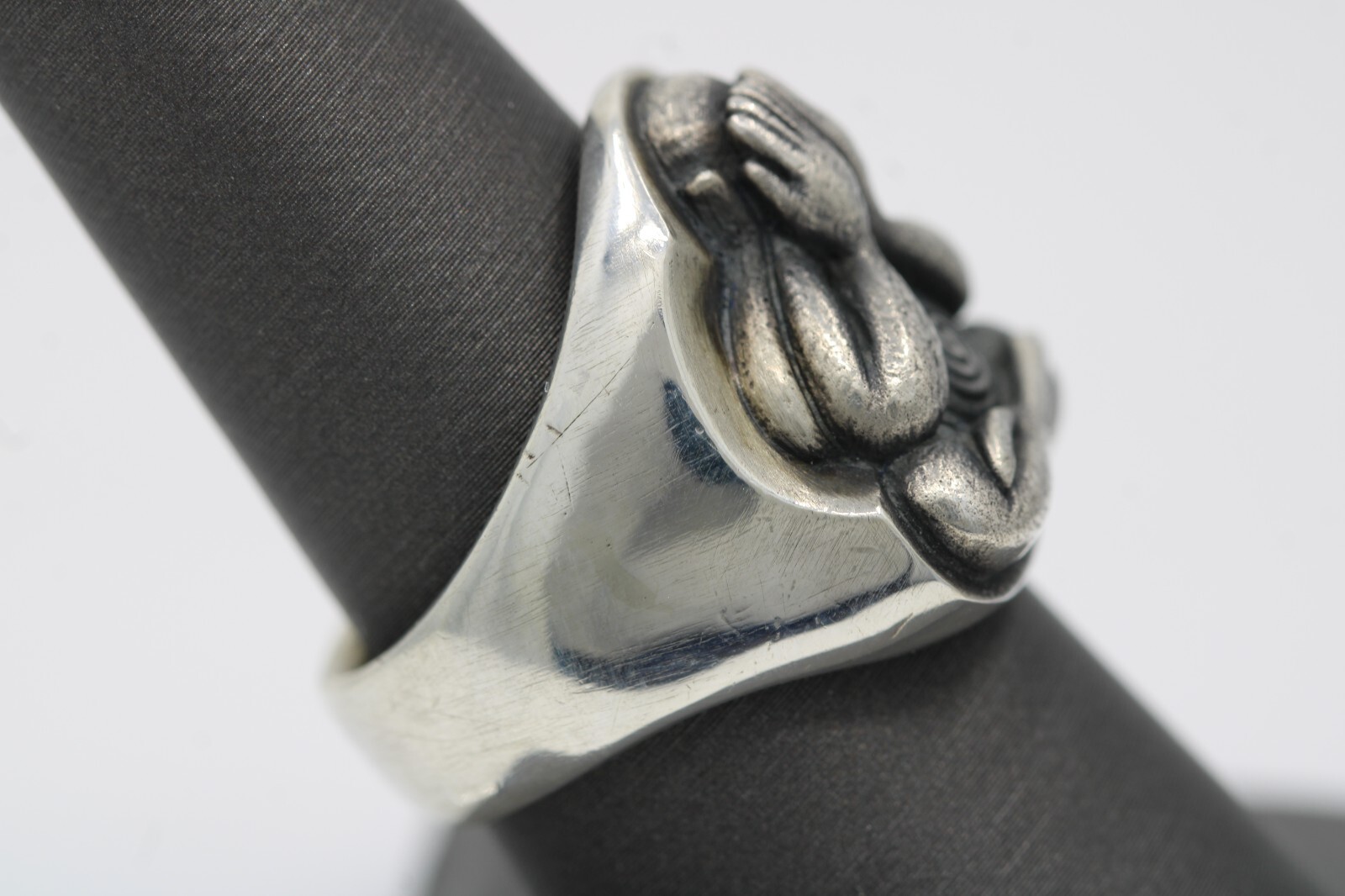 Phra Pidta Sterling Silver Talisman Thai Buddha Ring Size 8 – 20.1 Grams