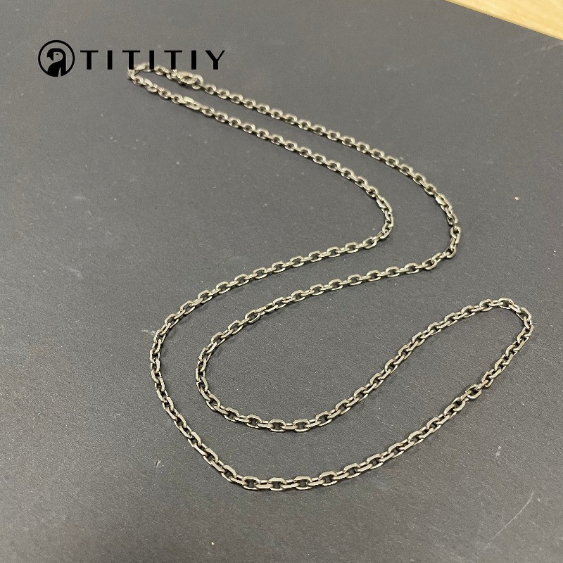 Wide 2.7mm Pure Titanium Necklace Titanium Corner Chain Chain for Men Women Gift