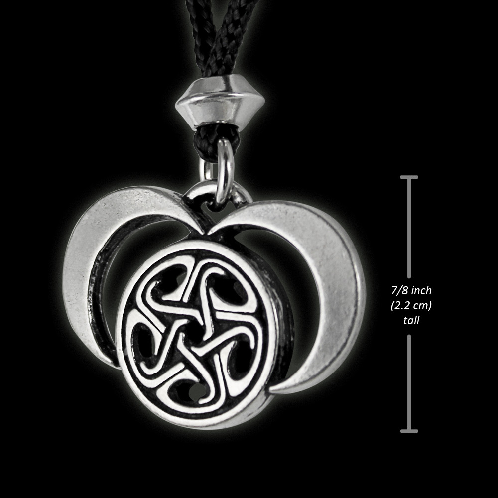 Moons of Hecate Necklace Goddess Pendant Pentacle Jewelry Wicca Pagan Talisman