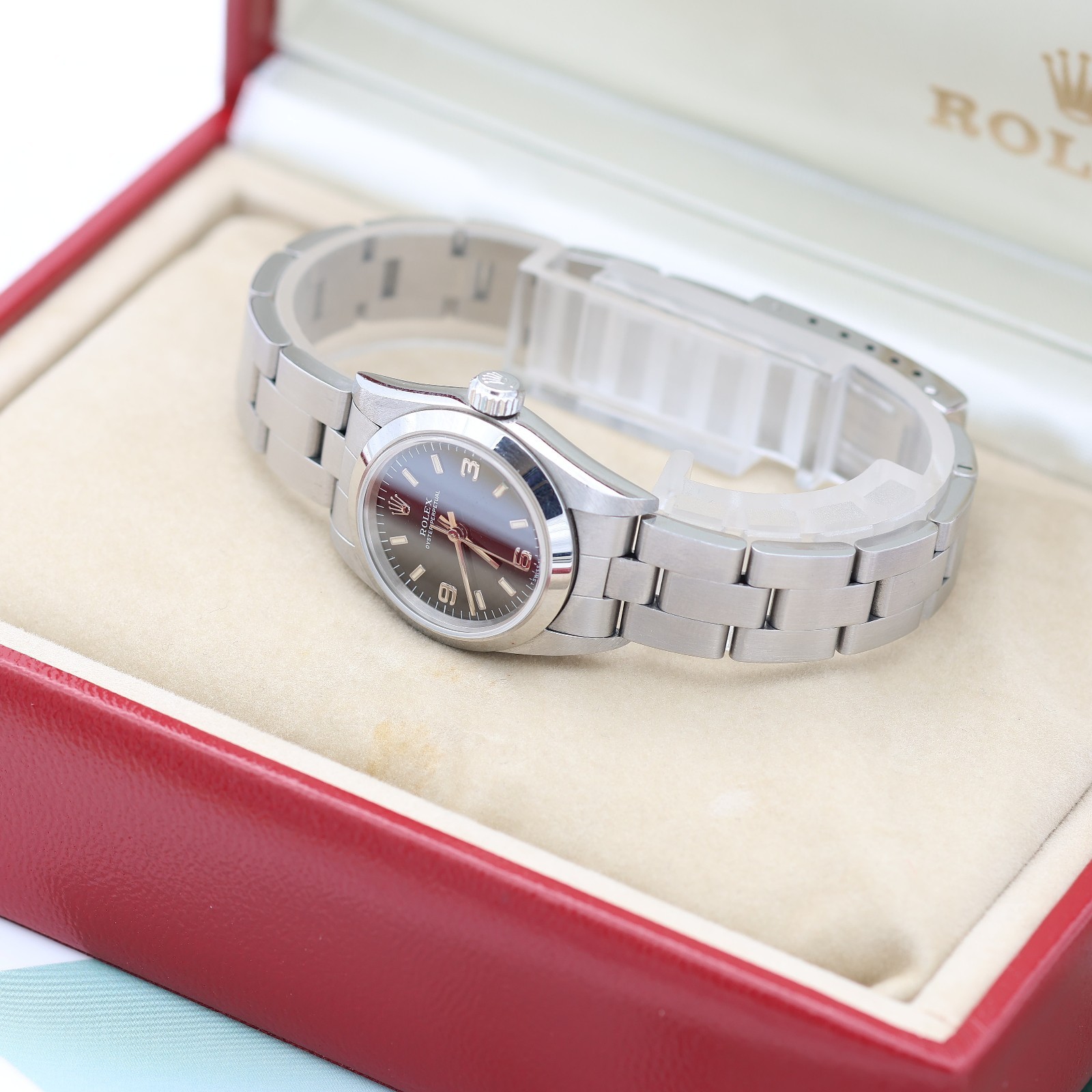 Rolex Oyster Perpetual ref. 67180 – Black 3-6-9 Dial – Oyster Bracelet