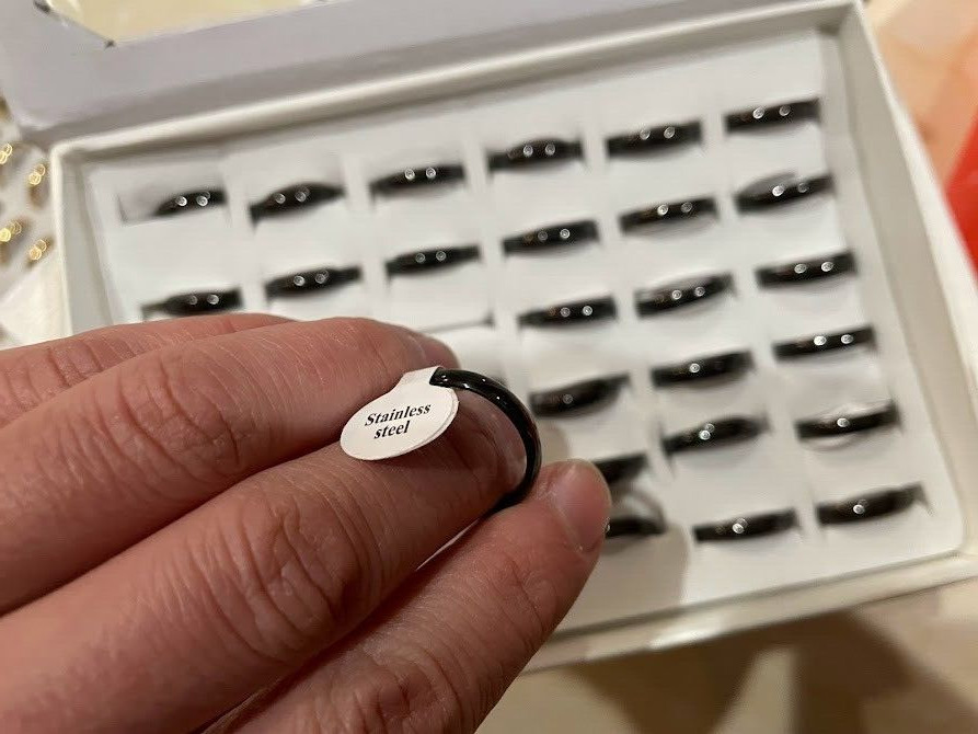 36 Pcs Bulk Wholesale Magnetic Hematite Rings Energy Therapy Black Band Resale