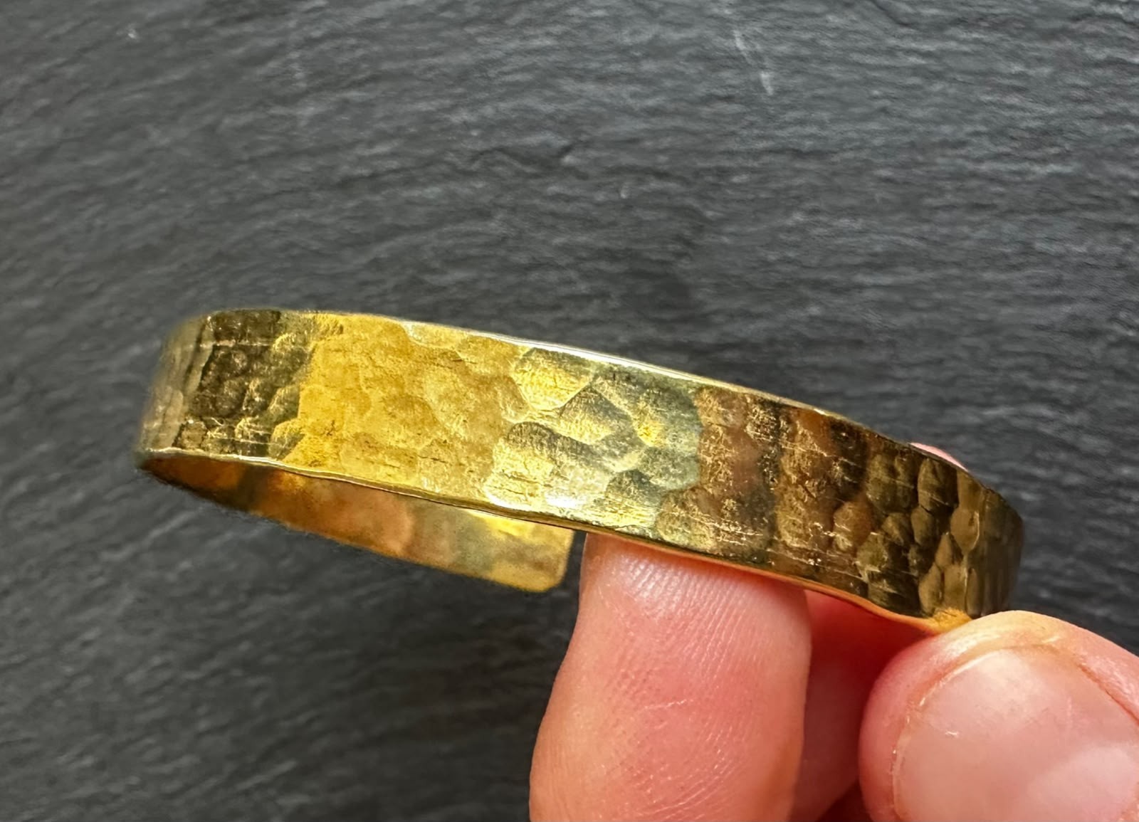 Handmade Spanish Copper Cuff Bracelet Hammered Adjustable Open Bangle Artisan