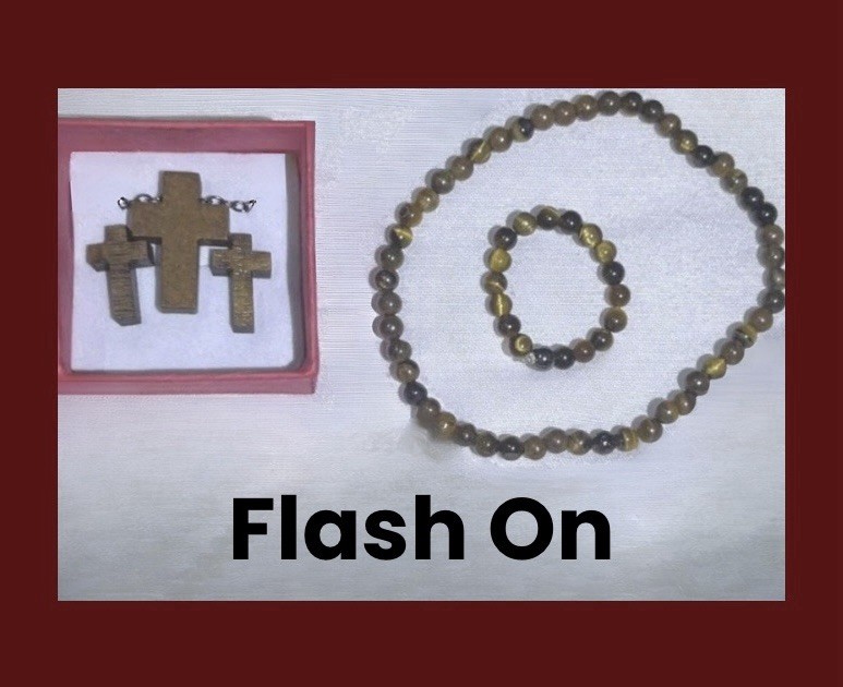 DEAL! Beautiful Walnut Wooden Brown Cross Necklace & Earrings Set + 2 FREE Gifts