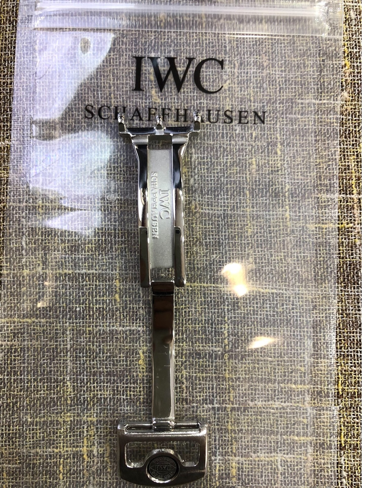IWC 18mm Stainless Steel Butterfly Unfolding Buckle OEM Genuine Pilot Buckle