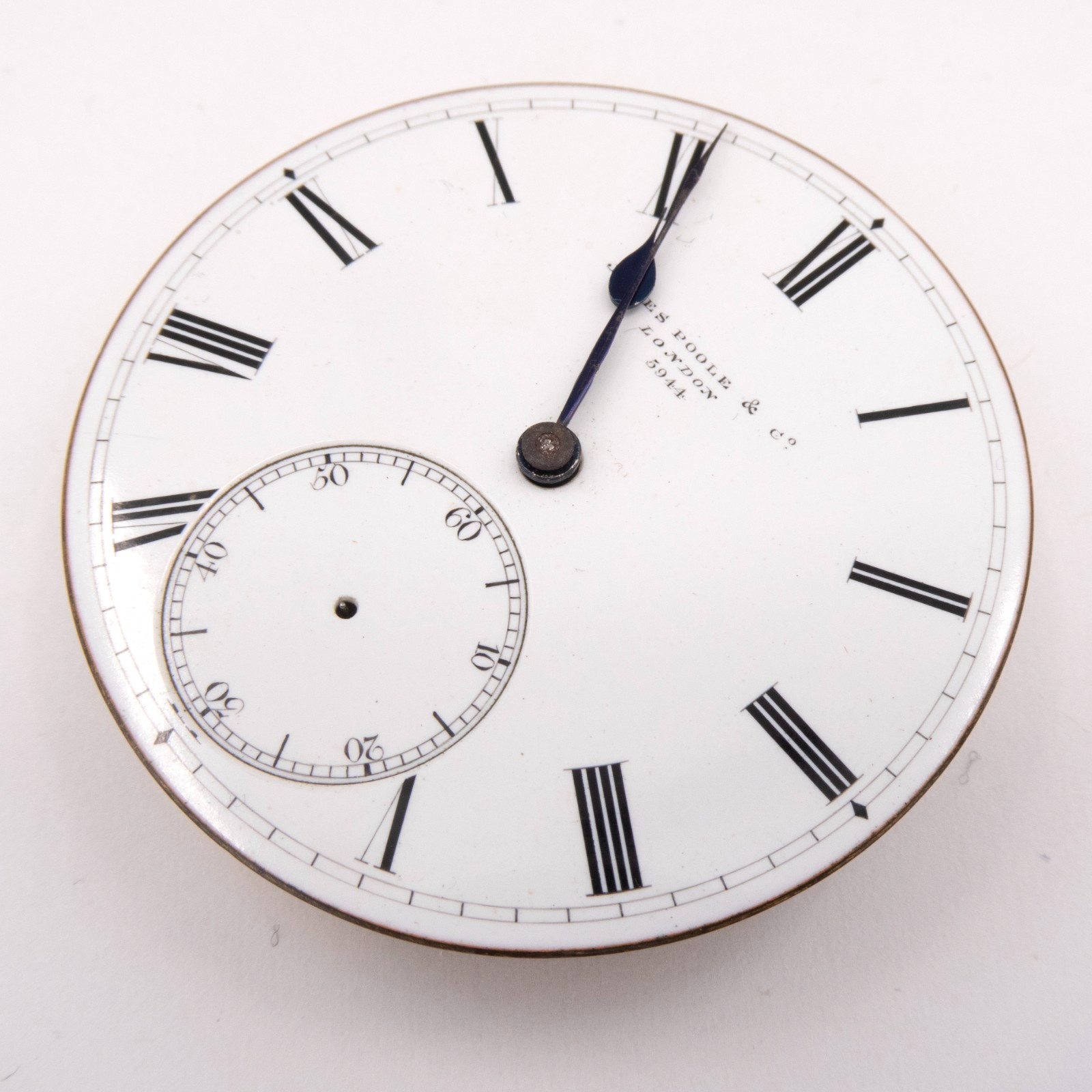 James Poole 44.7 x 10.9 mm Fusee Antique Pocket Watch Movement, Keeps Time