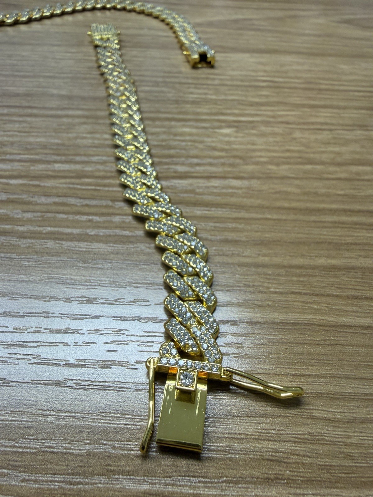 Miami Cuban Link Chain Necklace and Bracelet SET Mens Plated Hip Hop CZ Jewelry