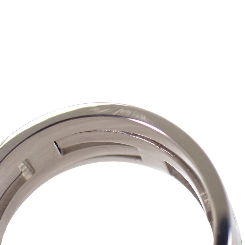 Hermes Move Ash Ring US6-6.25 Silver 925 Black #53 441604