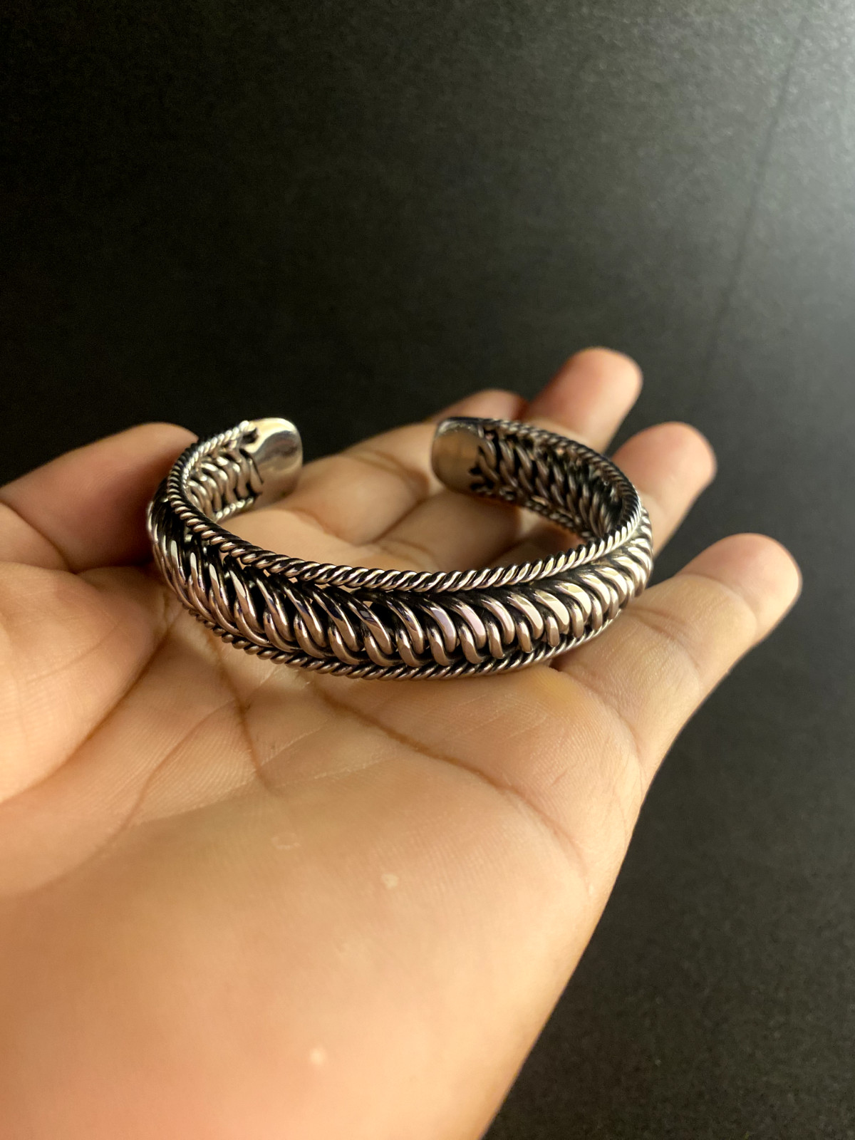Bracelets Bangle Handmade Stainless Steel welding wire Silver Color #38