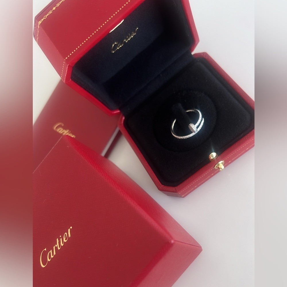 Cartier white gold pave Juste En Clou ring