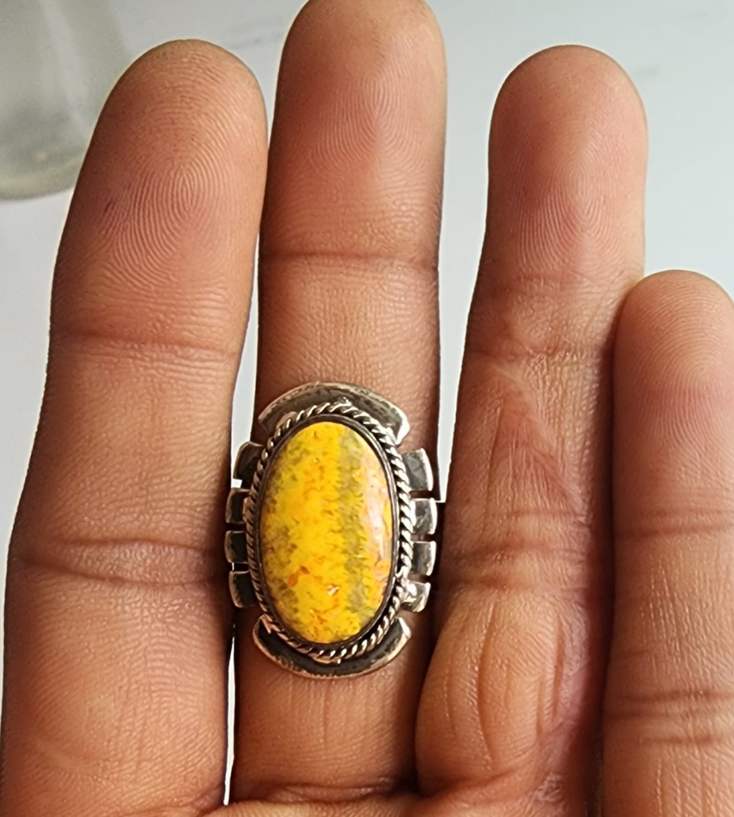 BUMBLE BEE NATURAL GEMSTONE RING 925 SOLID STERLING SILVER JEWELRY RING 3 TO 12