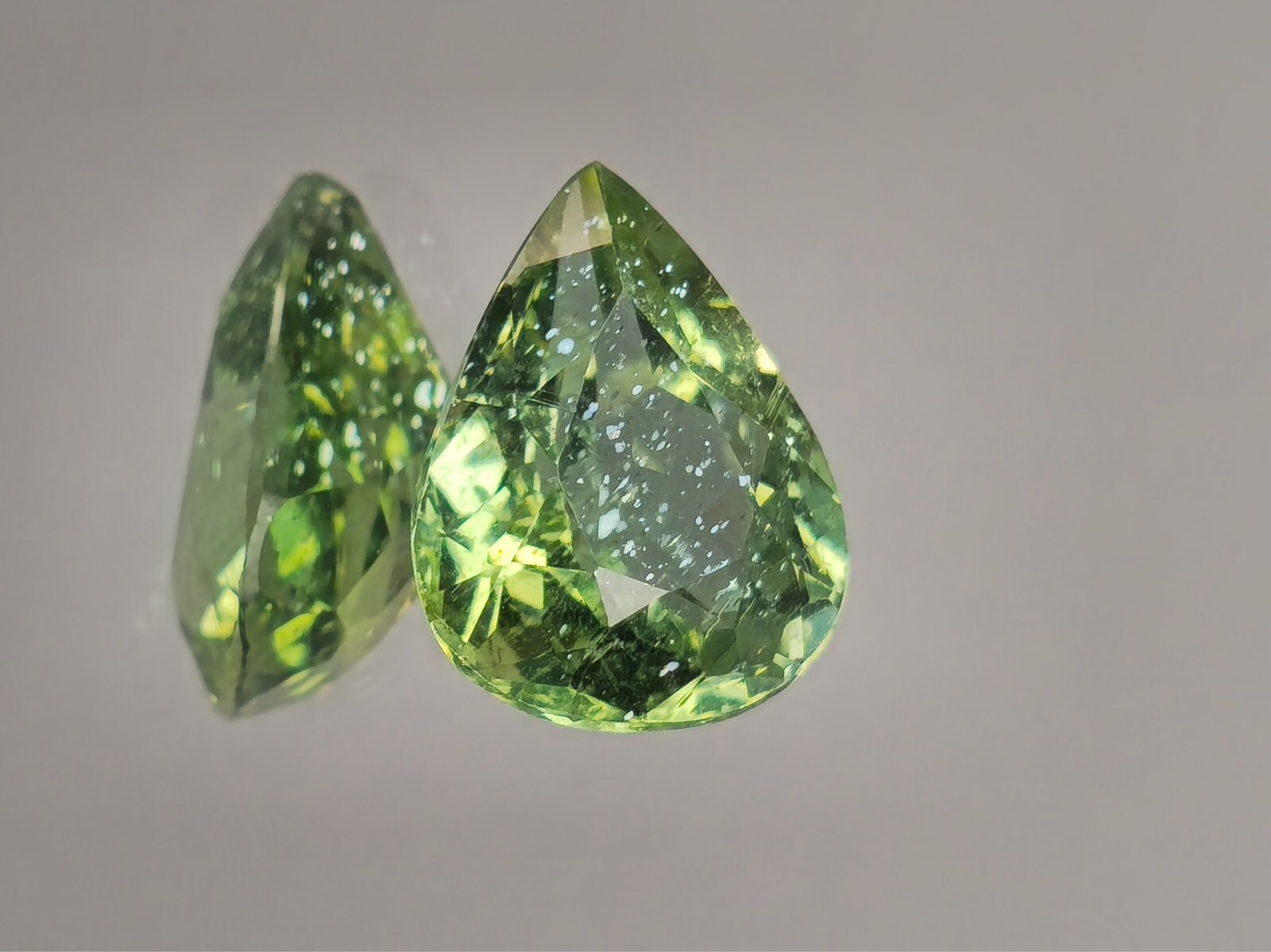 2.35 Carat Apatite Gemstone Unheated Pear Cut Beautiful Cloud Inclushions ✨️