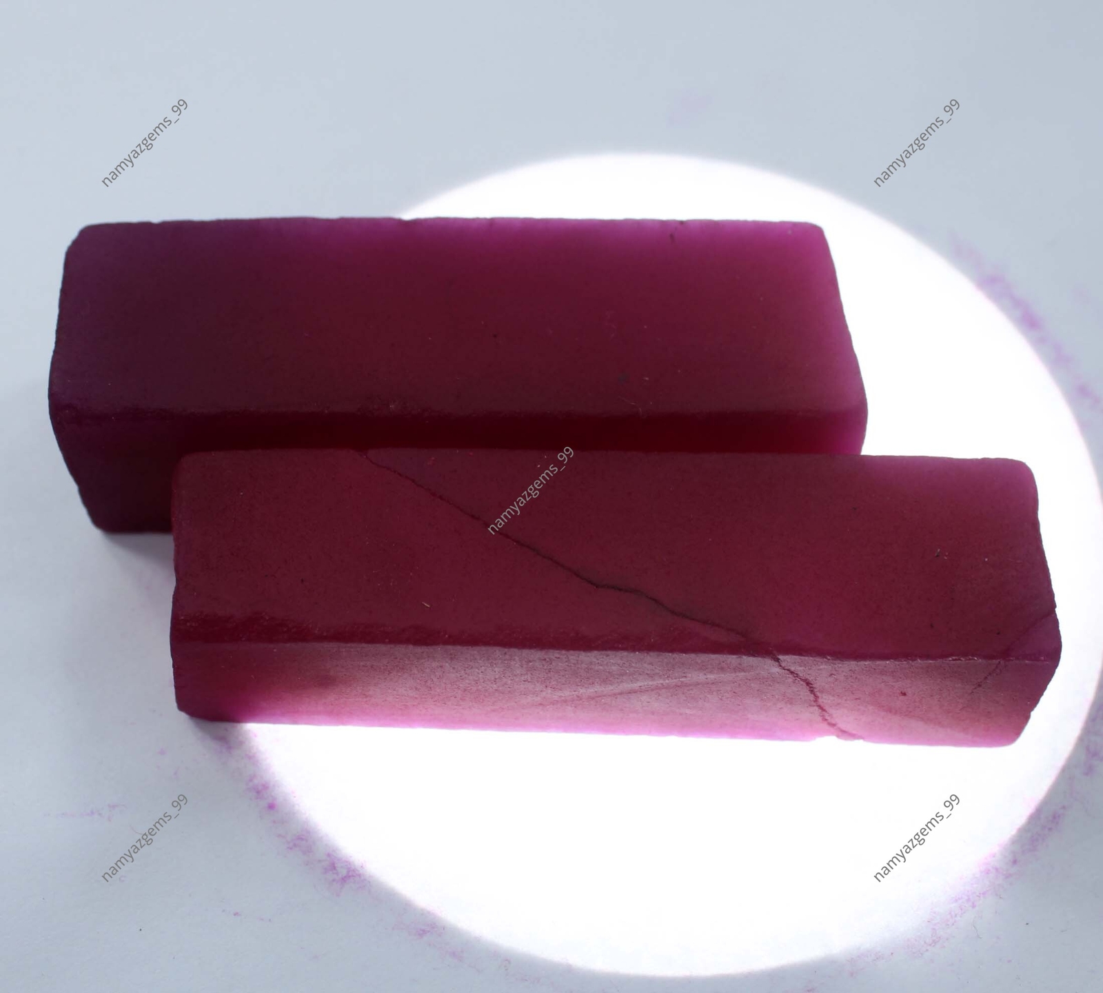 Natural 550 Ct Ruby Huge ROUGH Earth Mined CERTIFIED Red Loose Gemstone Pair