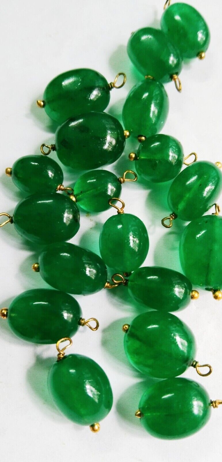 Emerald Quartz Oval Smooth 10X14 mm Loose Gemstone Beads 25 Pecs