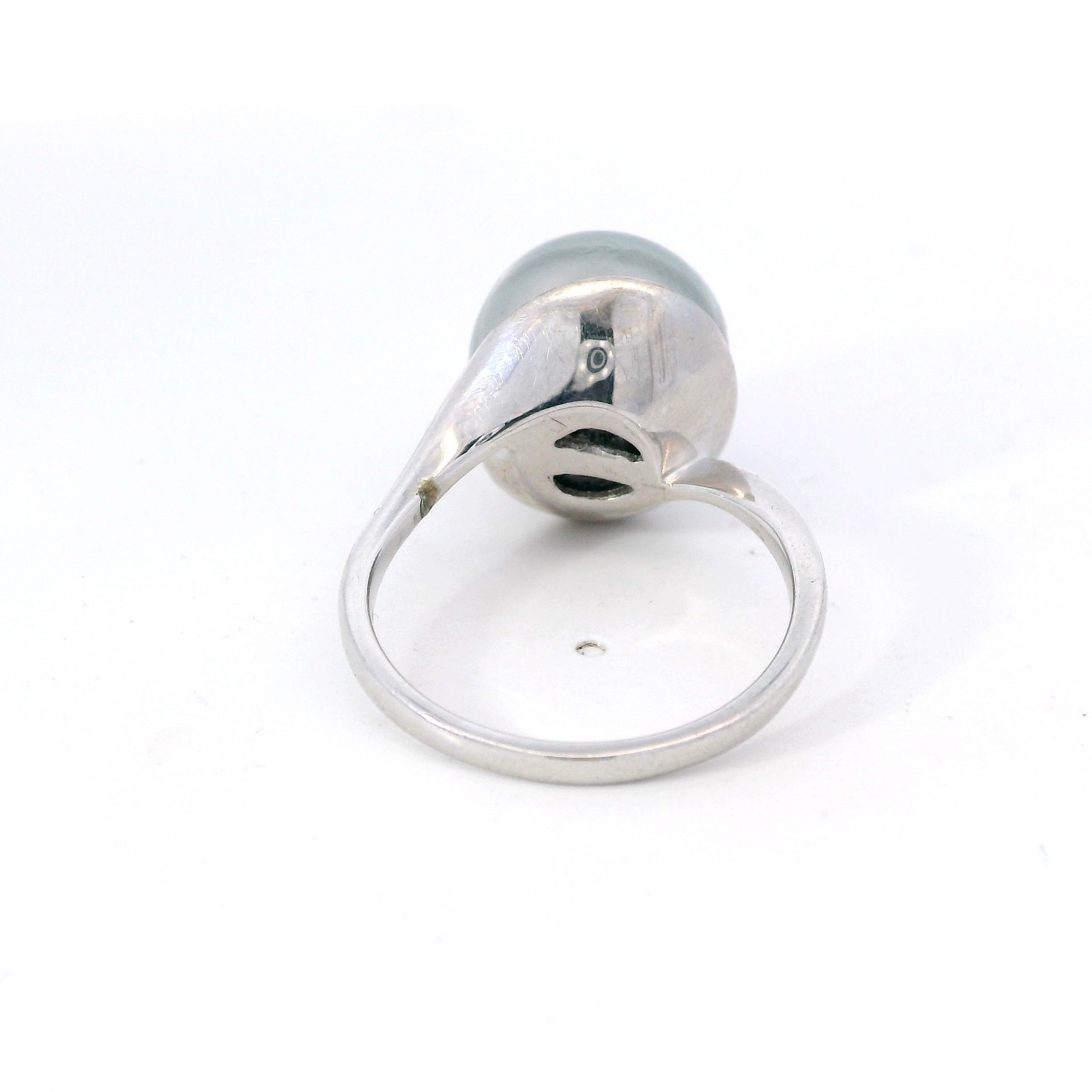 925 Sterling Silver 13.4mm Genuine Natural Tahitian Pearl Ring Size 9
