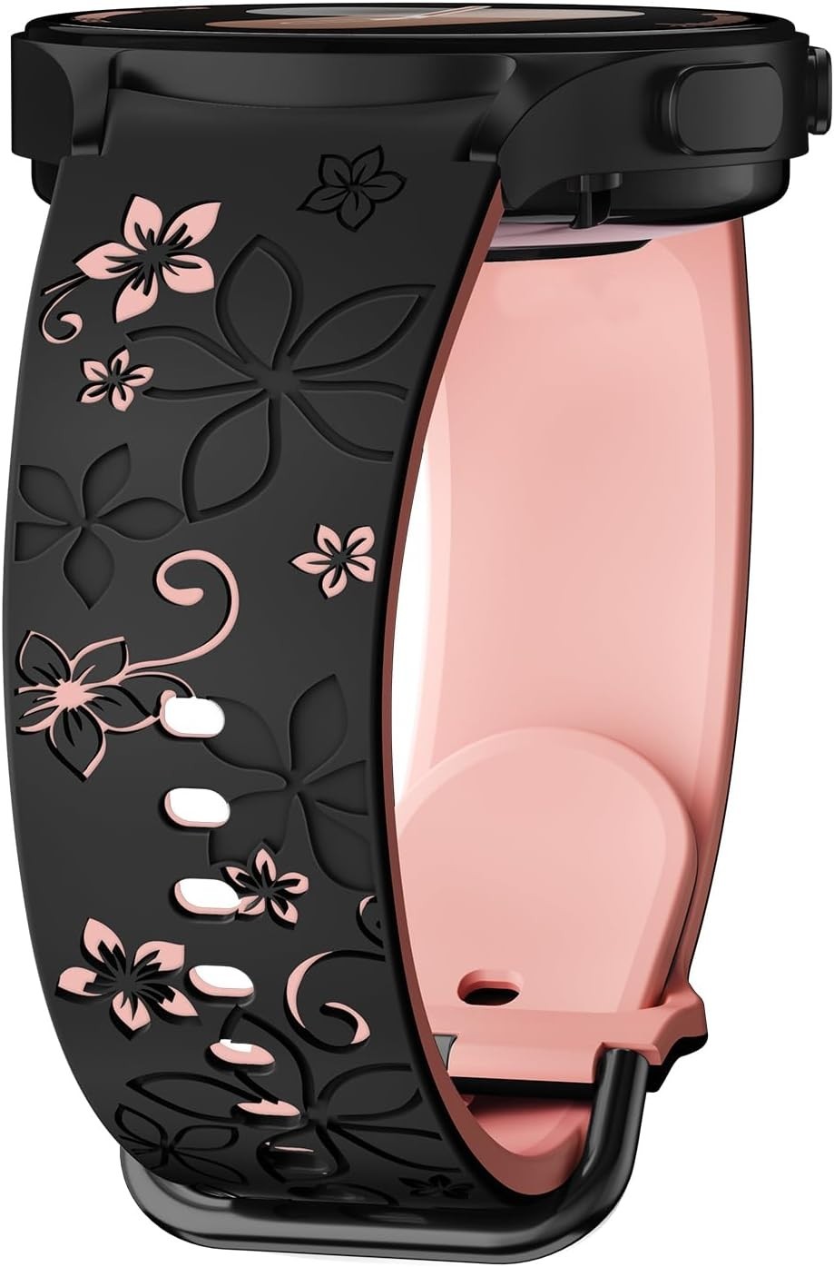 Flower Engraved Band for Samsung Galaxy Watch 7/6/5/4/FE 40mm 44mm/Galaxy Watch