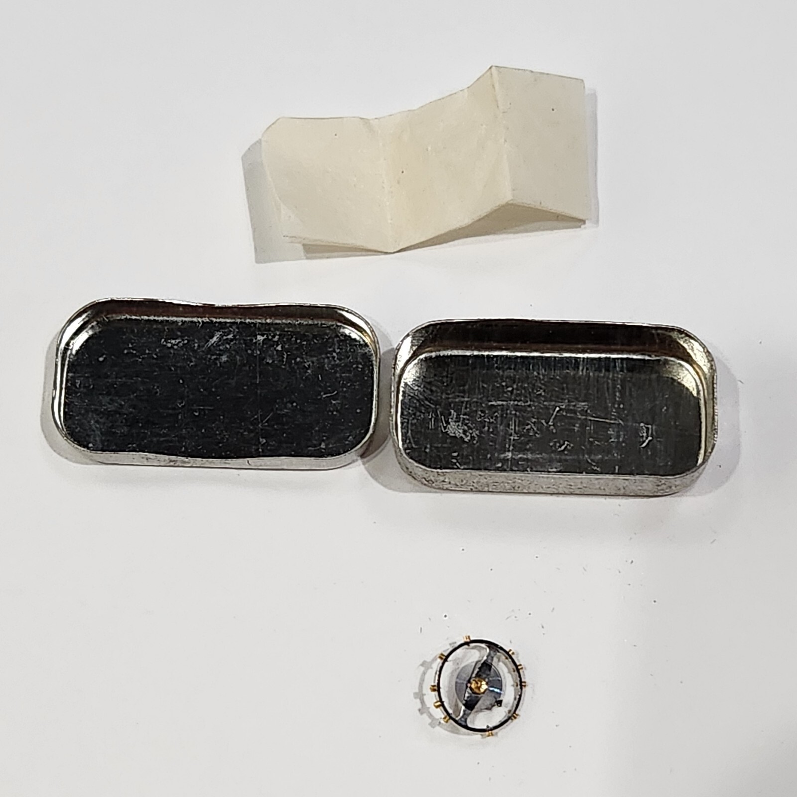 Elgin Watch Balance Wheel And Hairspring NOS In Original Paper And Metal Box