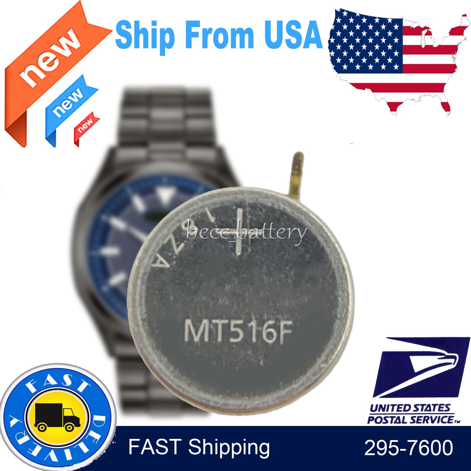 295-7600 For Citizen Eco MT516F Capacitor Watch Battery:B020 B023 B030 A930 A980