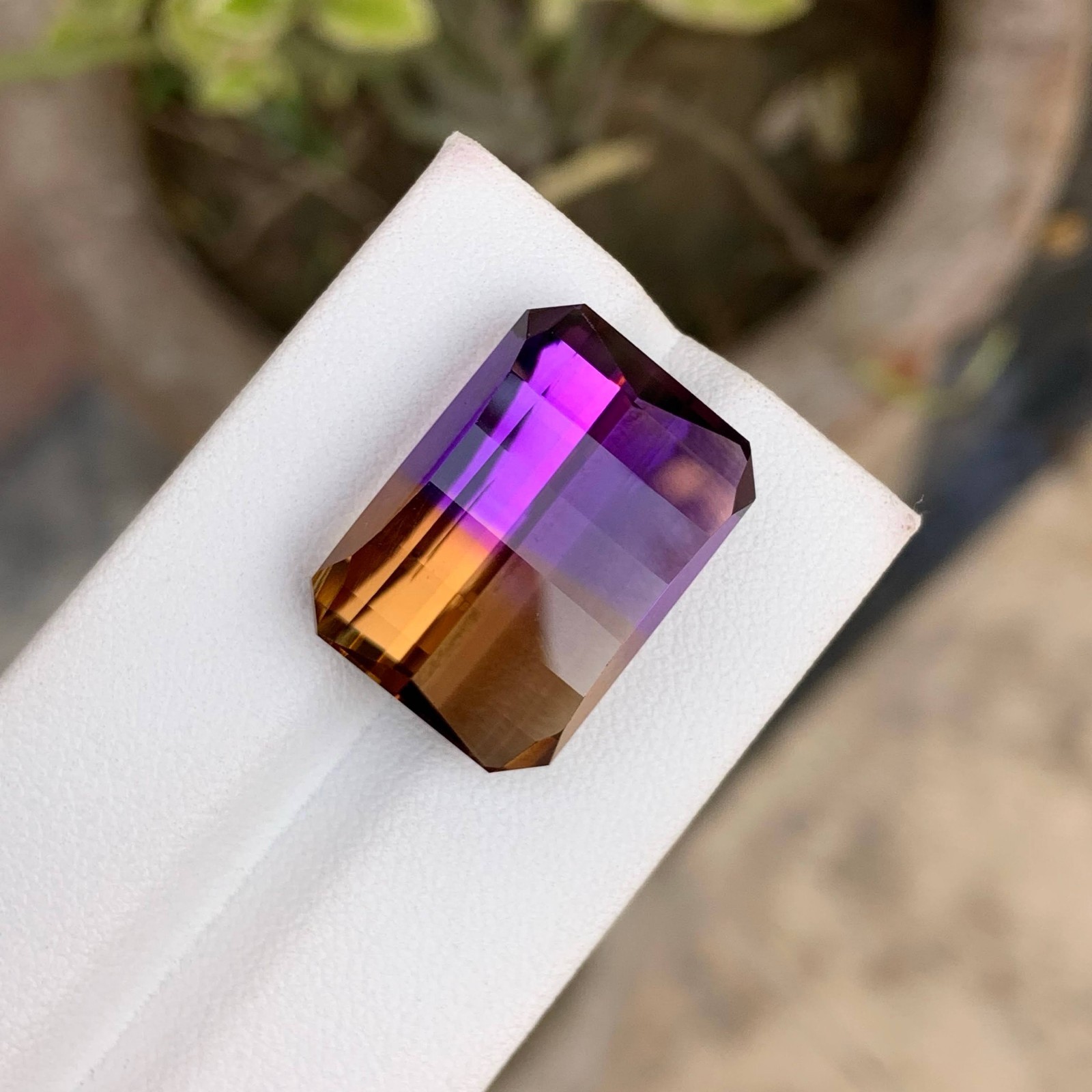 Natural Ametrine 24.48 Ct Eye Clean Bolivia Untreated Loose Gemstone