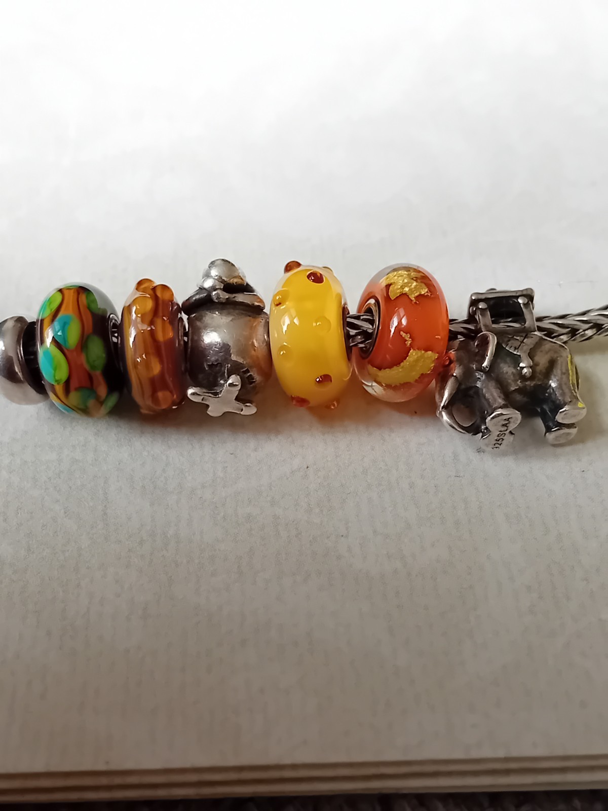 Trollbeads Bracelet with retired Beads including Smiley