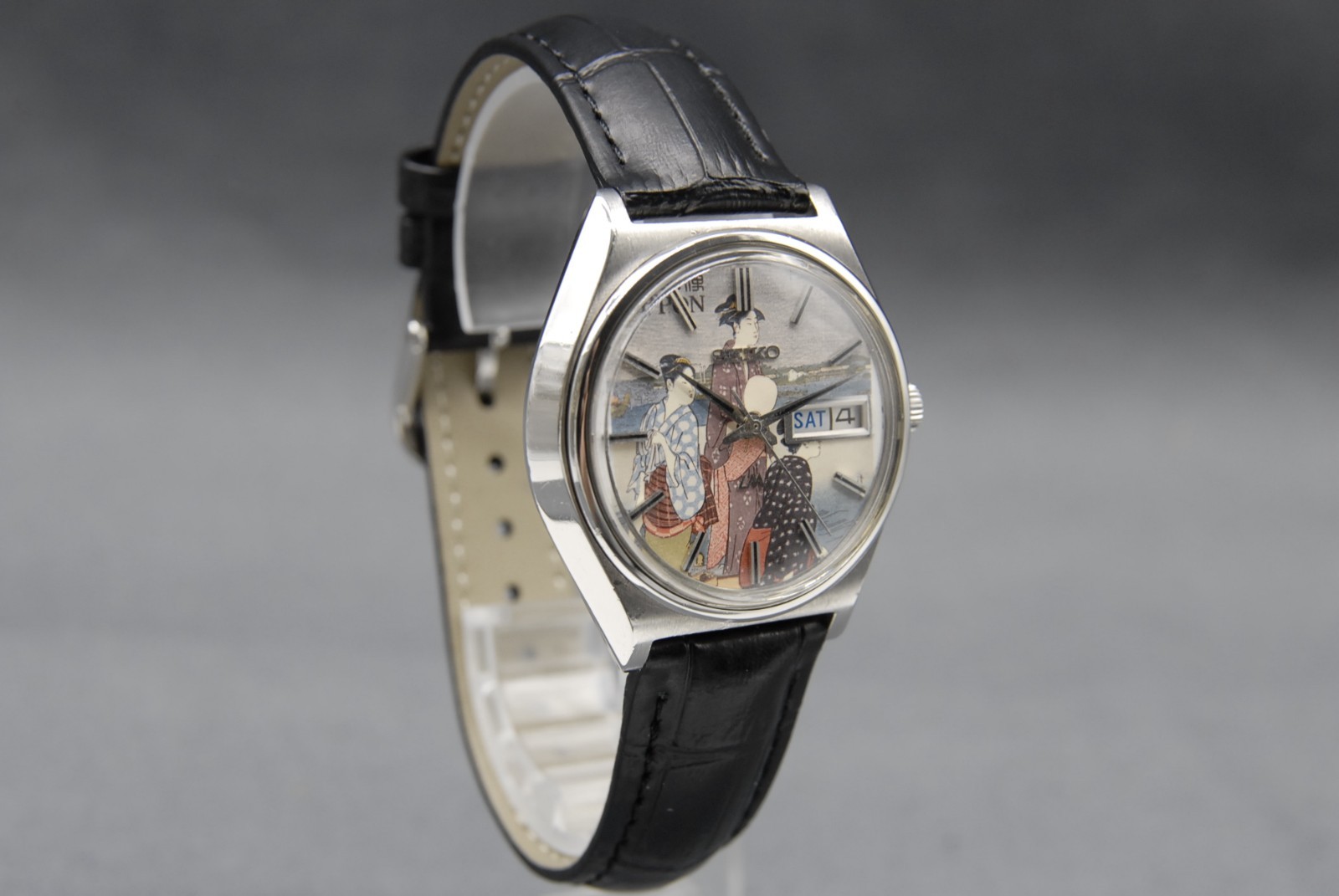CLA’d [N MINT ] Vintage SEIKO Lord Matic 5606-7010 LM 37mm UKIYOE AT Men’s Watch