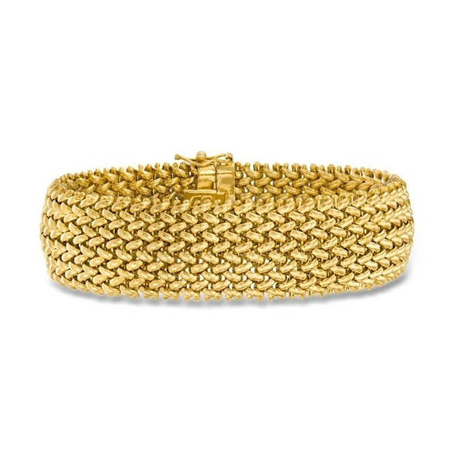 Ross-Simons 14k Yellow Gold Bismarck Chain Bracelet 7.5 in, No Stone