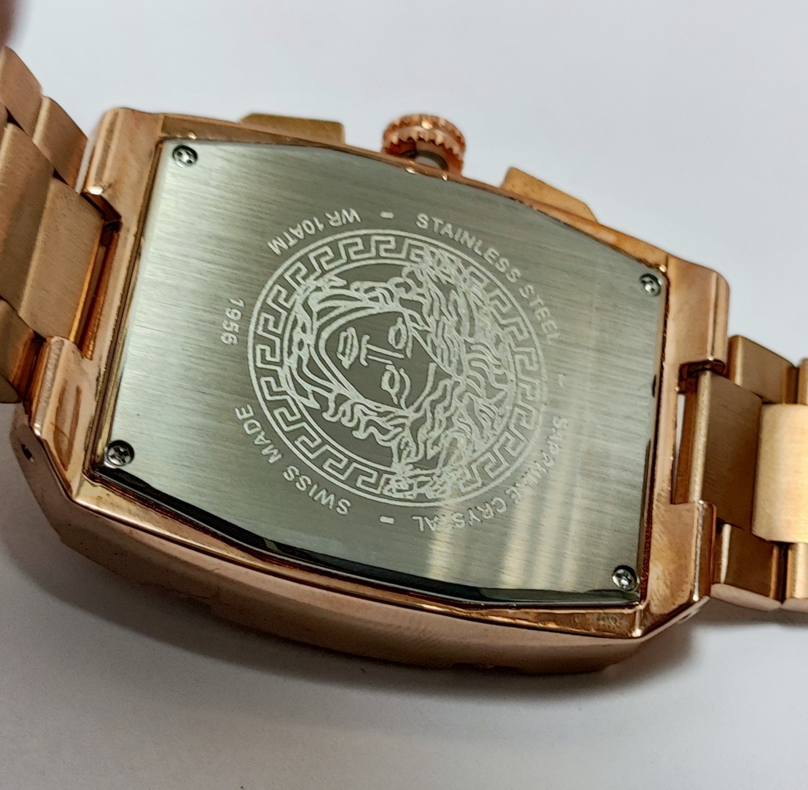 Working Versace Chronograph White Dial with Date Men’s Wristwatch Steel Band