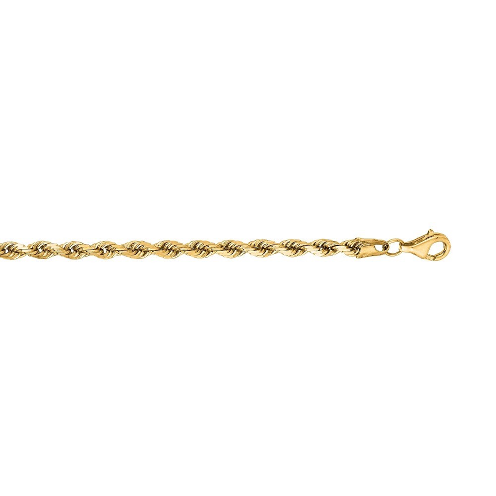 10k Yellow Gold 16″ Solid Diamond Cut ROPE Pendant Chain/Necklace 2mm 3 Grams