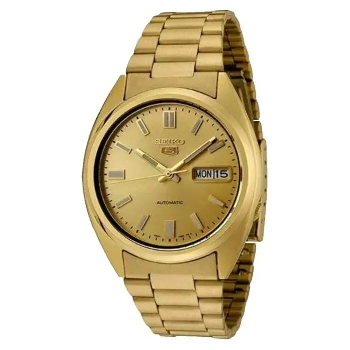 Seiko 5 Sports SNXS Series SNXS80K1 Automatic Gold Dial 37.4mm Men’s Watch