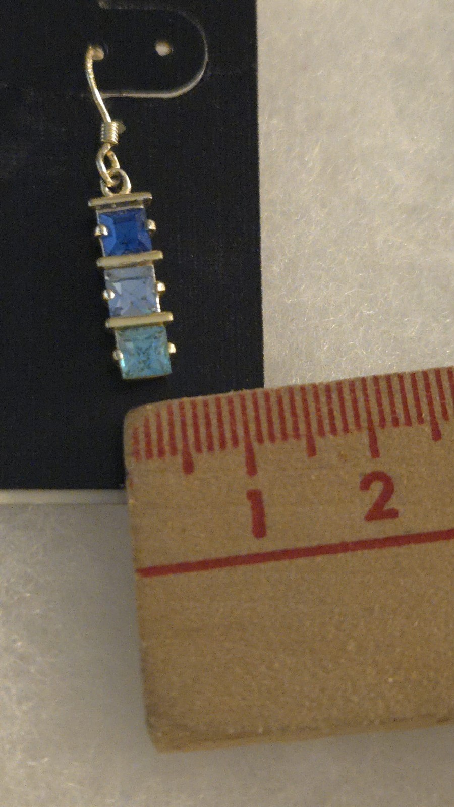 New Marsala 3 Toned Sapphire Drop Dangled 925 Pierced Earrings See MM’S in pics