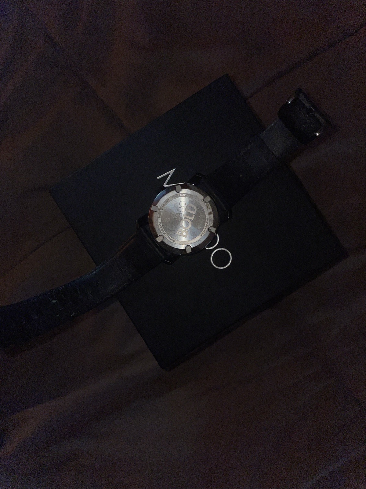 Movado Bold Quartz Men’s Black Stainless Steel Bracelet Watch Black/Blue Dial