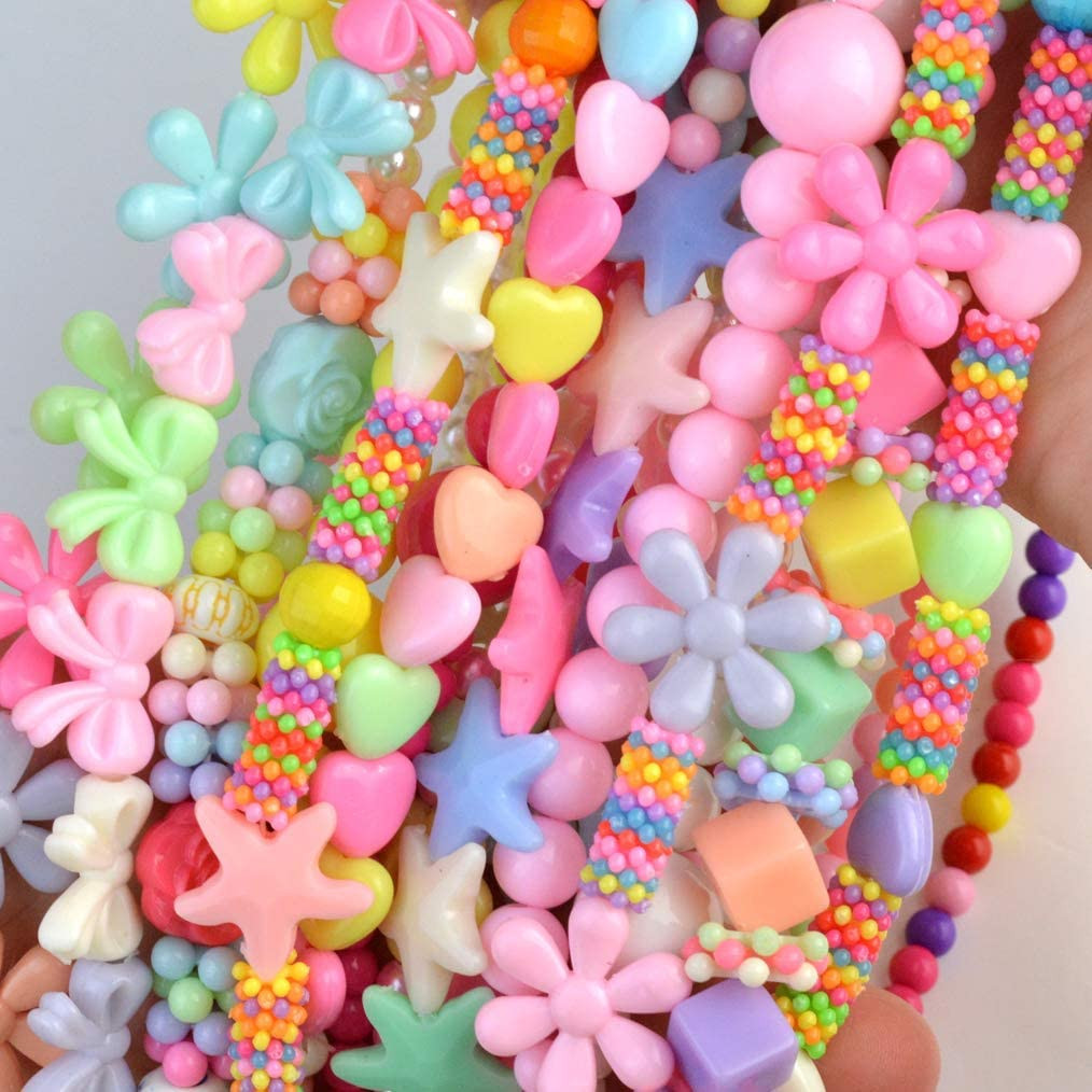 20Pcs Princess Necklace Bracelet Set, Teenager Costume Jewelry Play Jewelry for