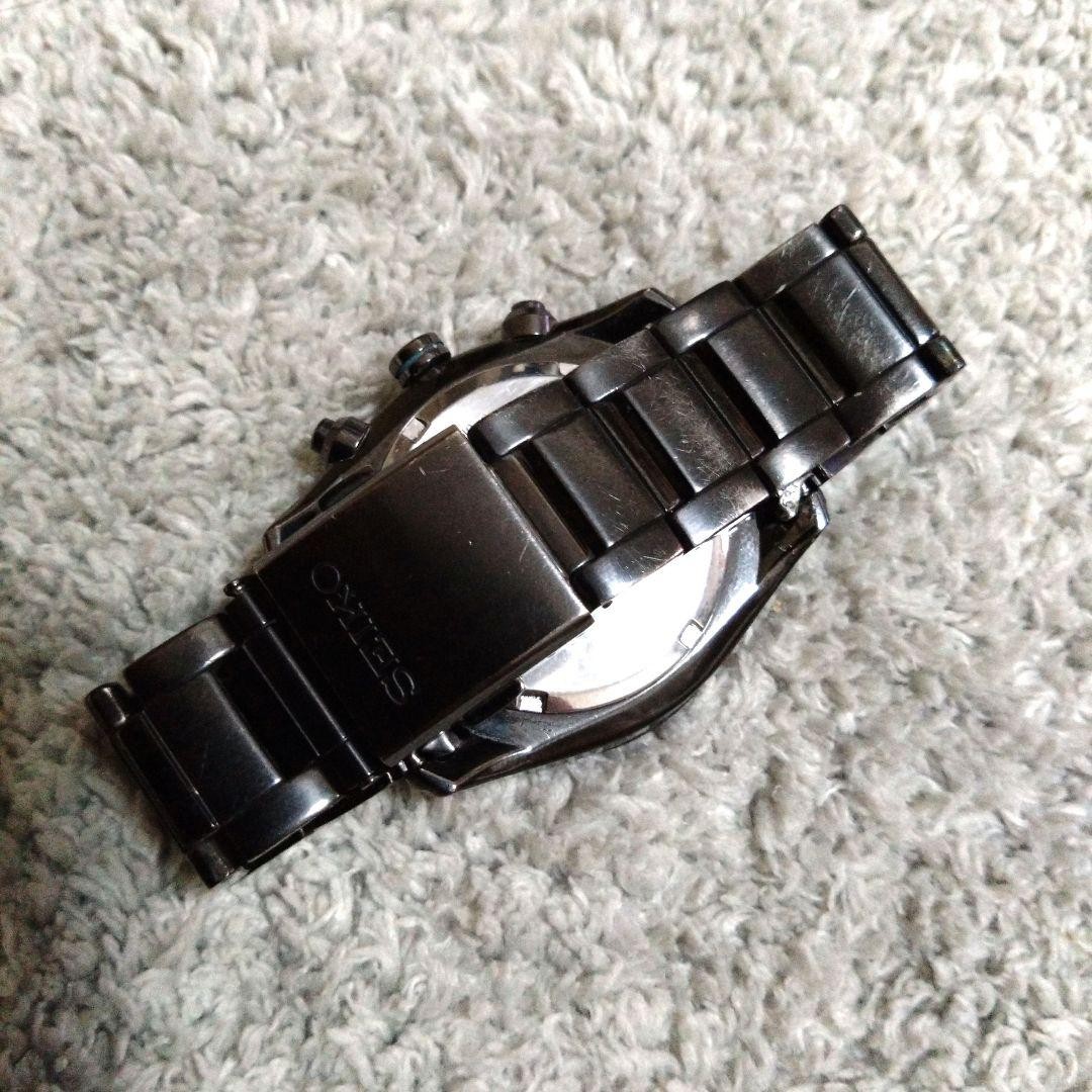 Rare Seiko Solar Chronograph Watch 40mm 1.57in 18cm 7.09in Band Working Japan