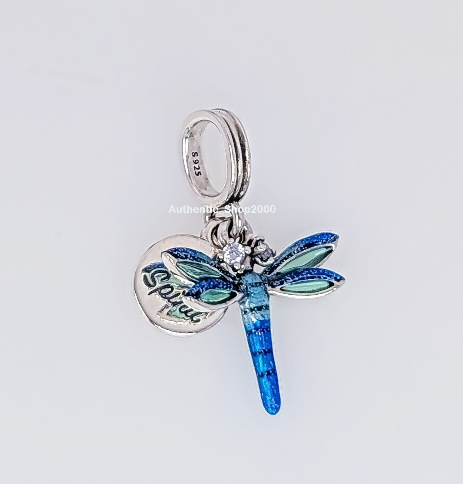 NEW 100% Authentic PANDORA 925 Free Spirit Blue Dragonfly Dangle Charm 793745C01