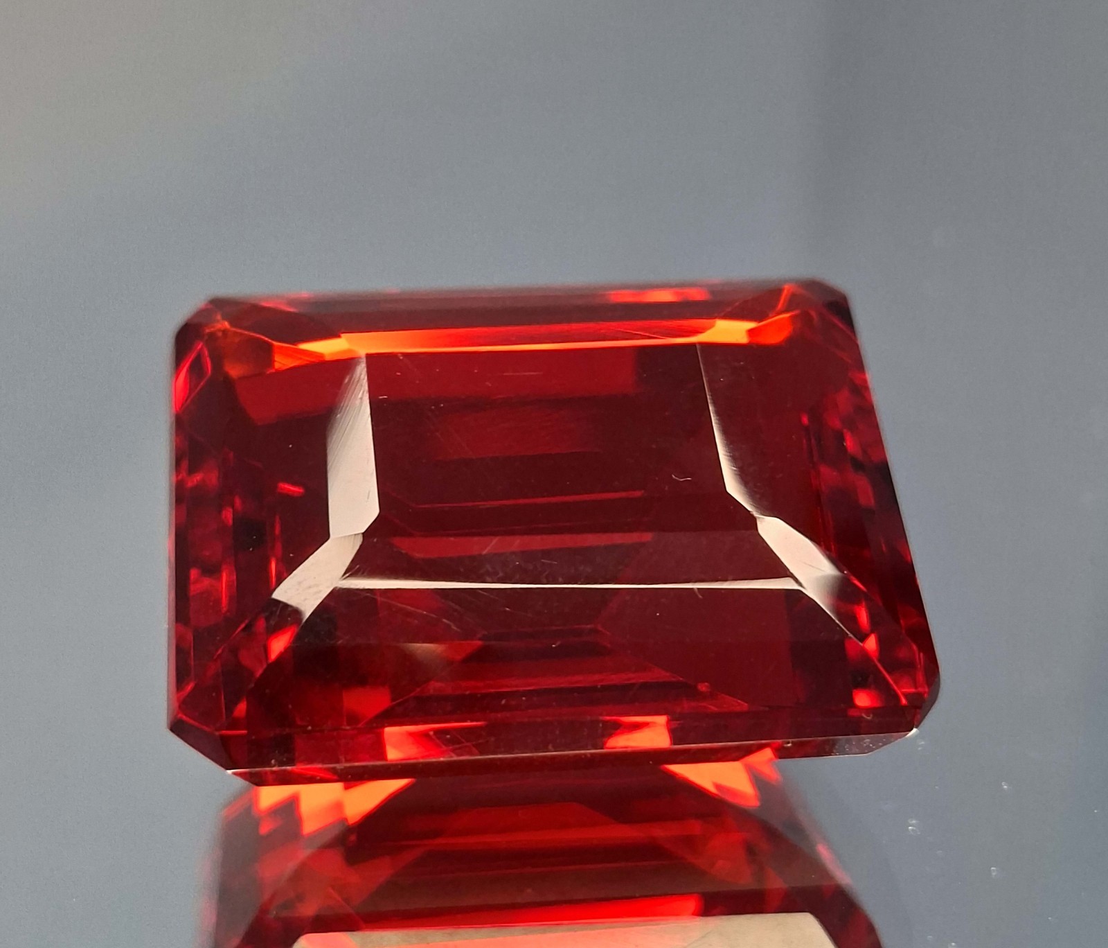 108-110 Ct Red Topaz Emerald Cut Natural Certified Loose Fabulous Gemstone RK893