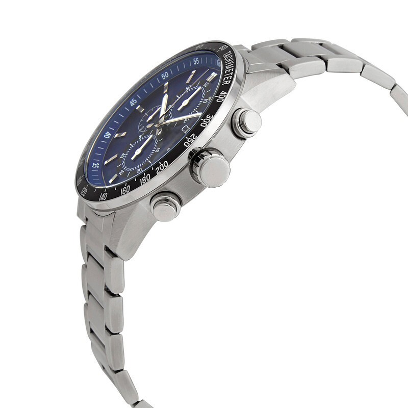 Citizen Mens Chronograph Blue Dial Quartz Stainless Steel Watch – AN3600-59L NEW