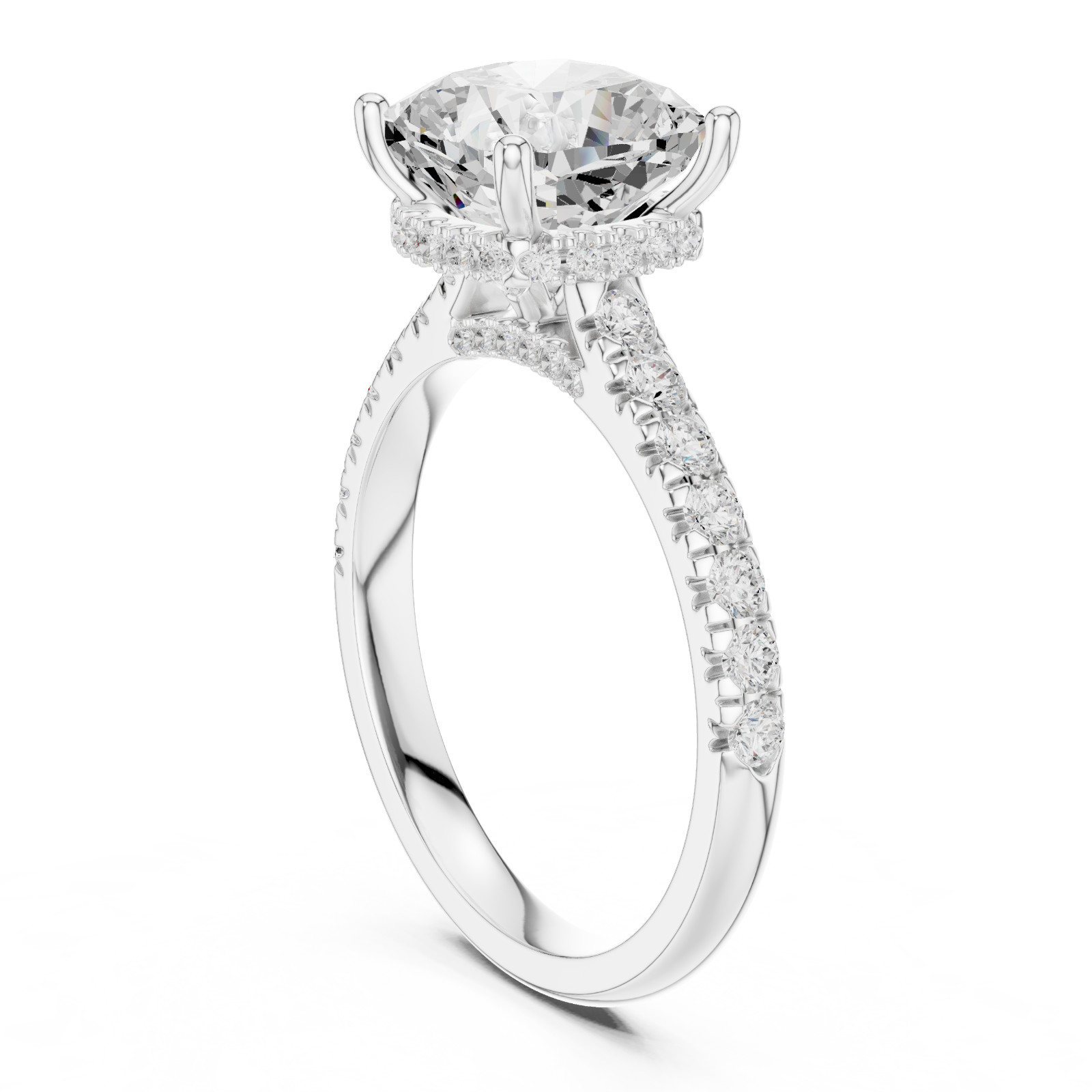 Certified 3.6 Ct Lab Grown Diamond Anniversary Cosmos Women Ring 14K Gold Over